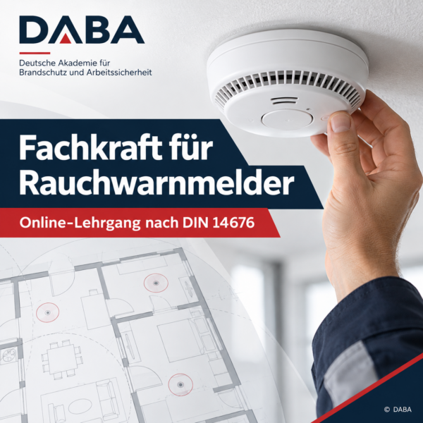 DABA-Onlinelehrgang: Fachkraft für Rauchwarnmelder nach DIN 14676