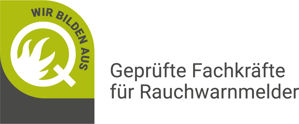 Q-Ausbildungskennzeichen zur Qualifikation von Stefan Müller-Gohr als Rauchwarnmelder-Ausbilder
